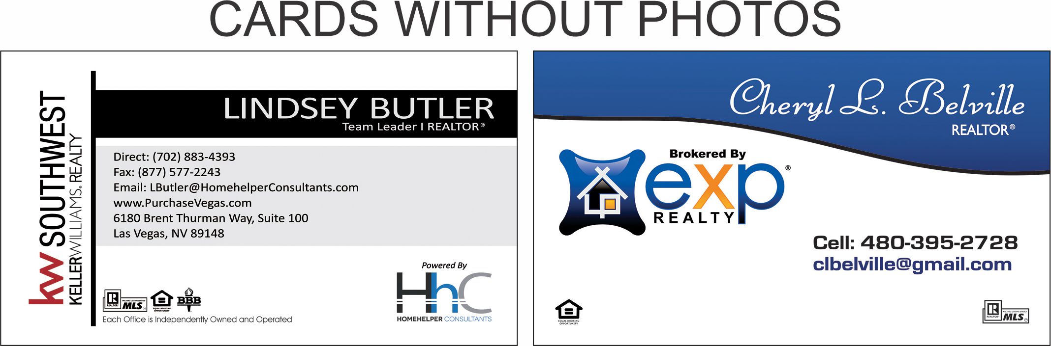 Click here for my Cards Without Photos